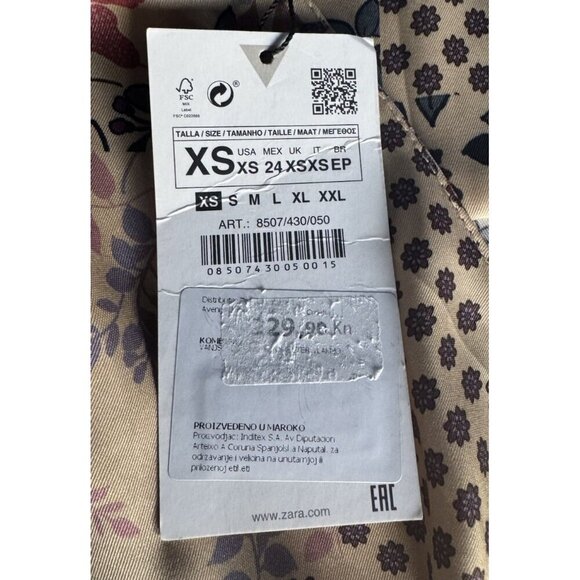 Zara Woman's Sz XS Patchwork Macedonia Faux Wrap Romper Dress NWT - Picture 9 of 15